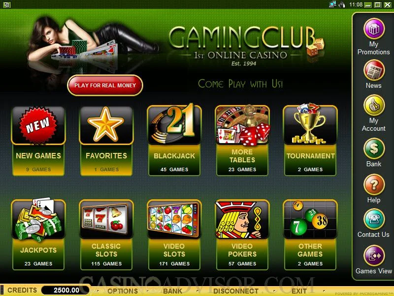 Gaming Club Casino VIP program benefits